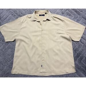 Nat Nast Luxury Originals XXL Silk Embroidered Camp Button-Up Shirt